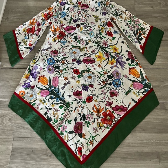 NWT - Gucci Caftan Linen Dress - Size 38 - Picture 5 of 13